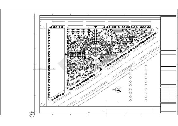 【兰州】酒泉路某广场设计平面图-图一