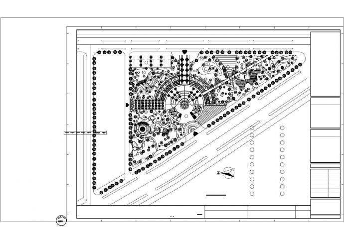 【兰州】酒泉路某广场设计平面图_图1