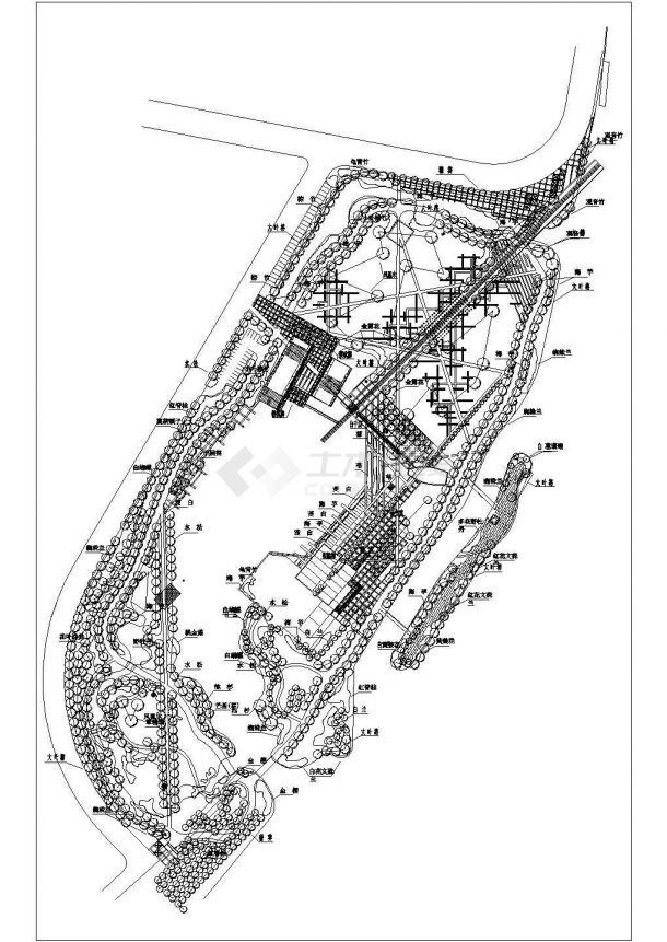 【广东】土人中山岐江公园 景观设计CAD施工图-图一
