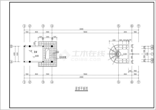 某地一层框架结构厂房大门建筑设计施工图-图二