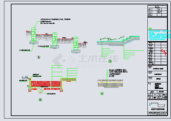 六安市东城小区景观工程花园亭廊设计施工图-图一
