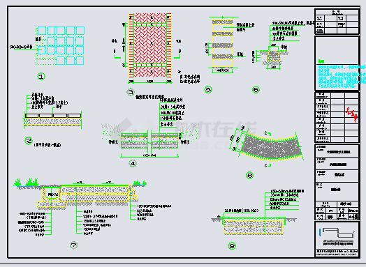 六安市东城小区景观工程花园亭廊设计施工图-图二