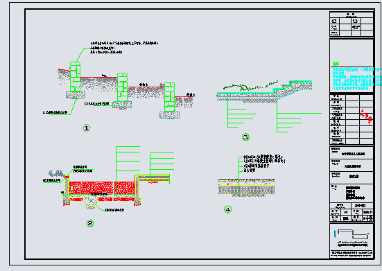 六安市东城小区景观工程花园亭廊设计施工图