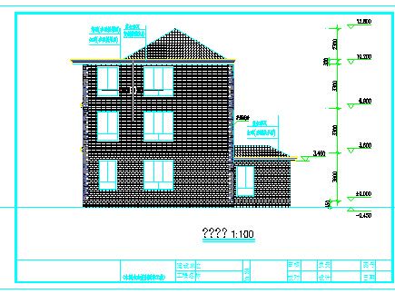 农村自建多层小别墅建筑设计施工图-图二