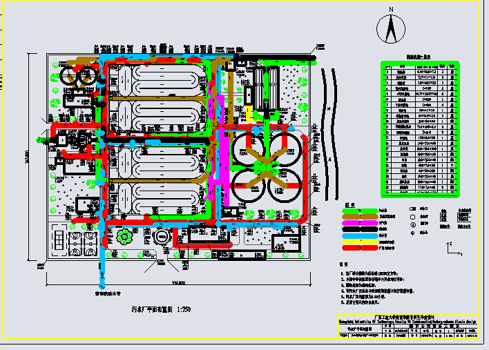 某污水厂给排水图纸优秀毕业设计（附设计说明书）