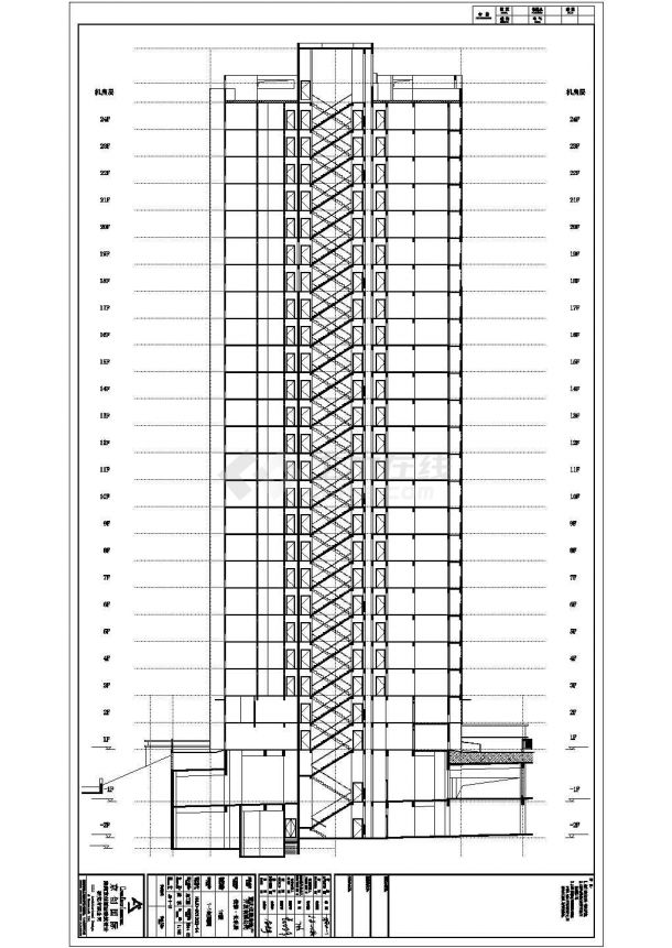 重庆24层框架剪力墙结构住宅建筑设计施工图-图一