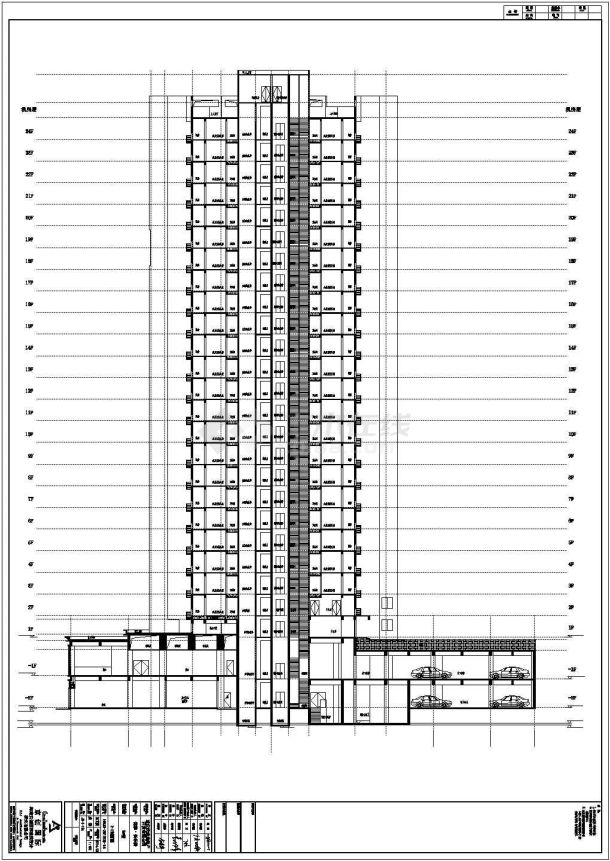 重庆24层框架剪力墙结构住宅建筑设计施工图-图二