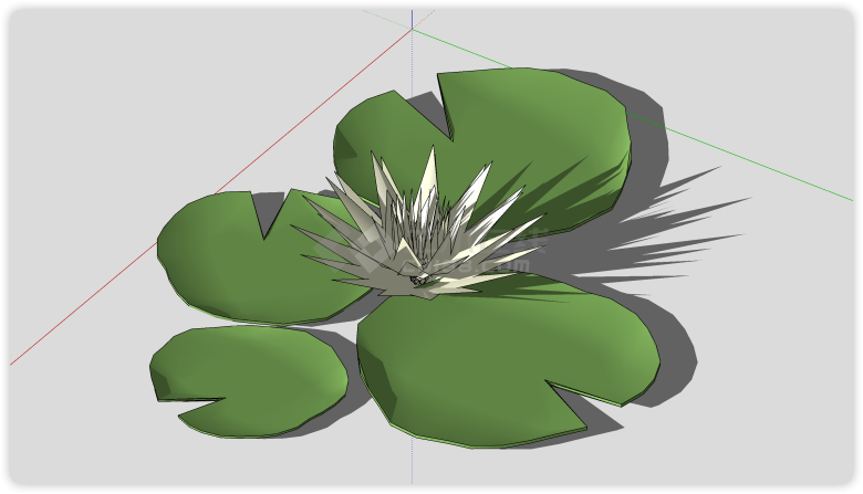 高品质植物荷花荷叶su模型-图一