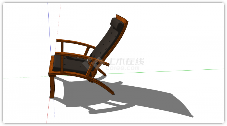 靠背扶手中式家具椅子su模型-图二