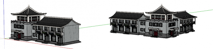 新中式住宅风格su模型_图1
