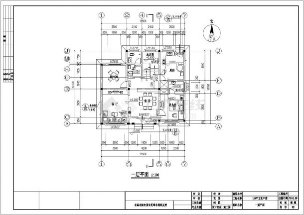 农村三层砖混别墅全套施工图-图一