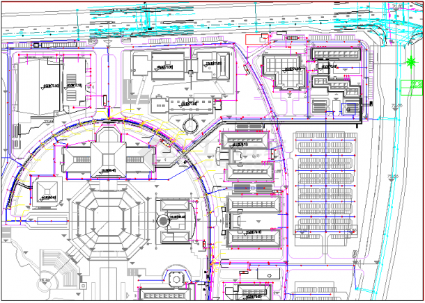 中央民族大学新校区基础设施设计(道路、生活及消防水)-图二