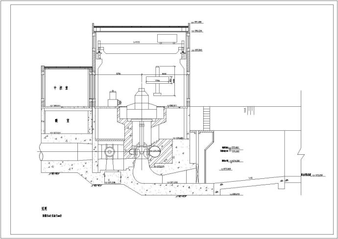 某地大型水力发电站厂房建筑设计图_图1