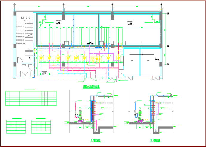 消防水泵房大样图（带设备表，留洞尺寸）_图1