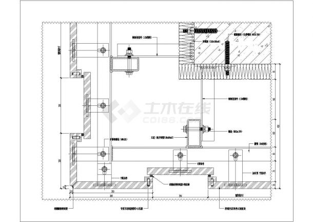 高端石材幕墙节点设计CAD详图-图一