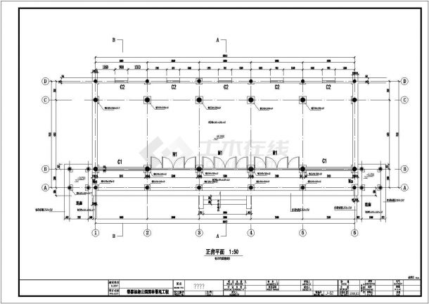 经典四合院建筑结构CAD基础平面布置参考图-图二