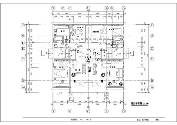 某五层欧式风格私人住宅建筑施工图-图一