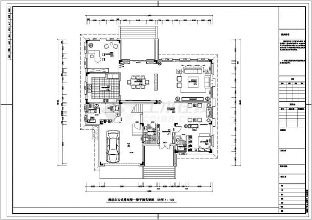 红安1300平独栋别墅建筑设计方案图-图二