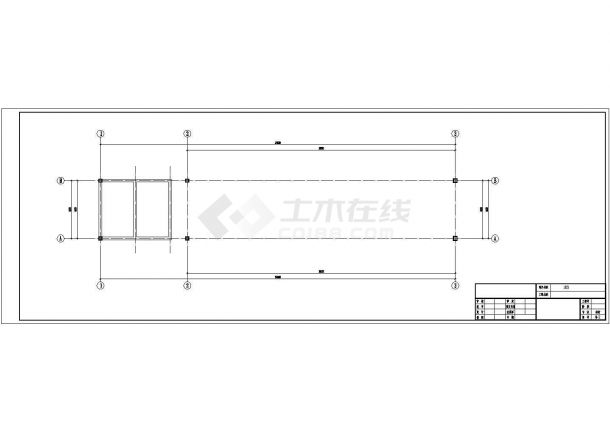 钢管桁架大门结构设计CAD平面布置参考图-图二