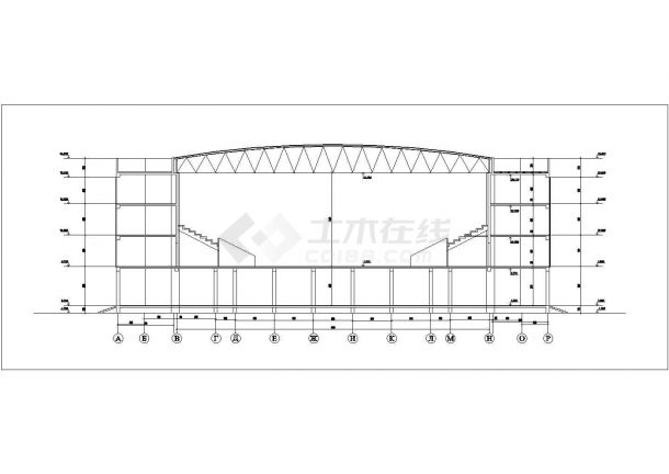 某体育馆建筑设计CAD布置图-图一