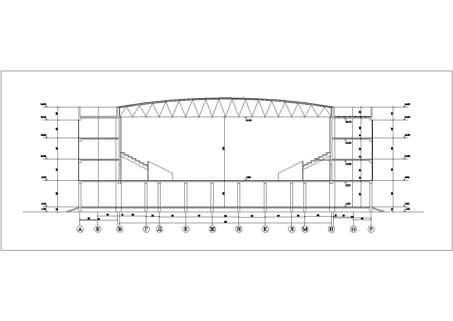 某体育馆建筑设计CAD布置图