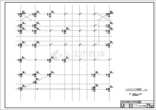 带发射台的3层框架结构产业园结构设计施工图-图二