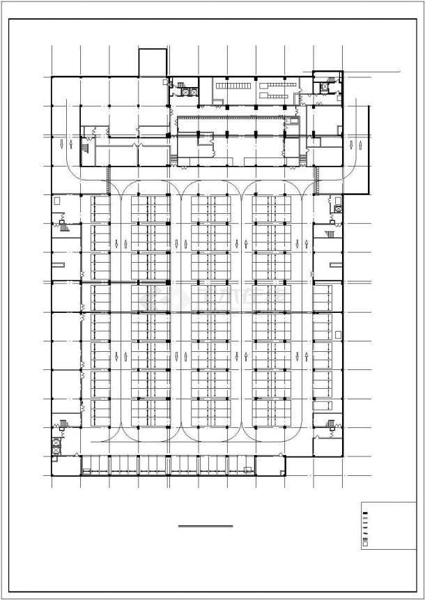 某大规模超市建筑设计CAD参考图-图一