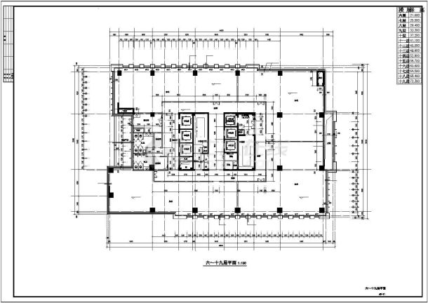 某地25层高层办公大楼建筑施工图-图二