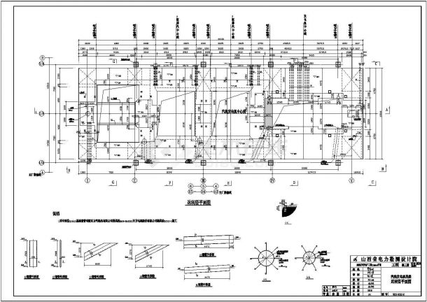 某汽轮发电机基座结构CAD图-图二