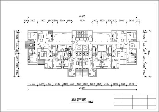 一梯四户高层建筑施工参考详情图-图二