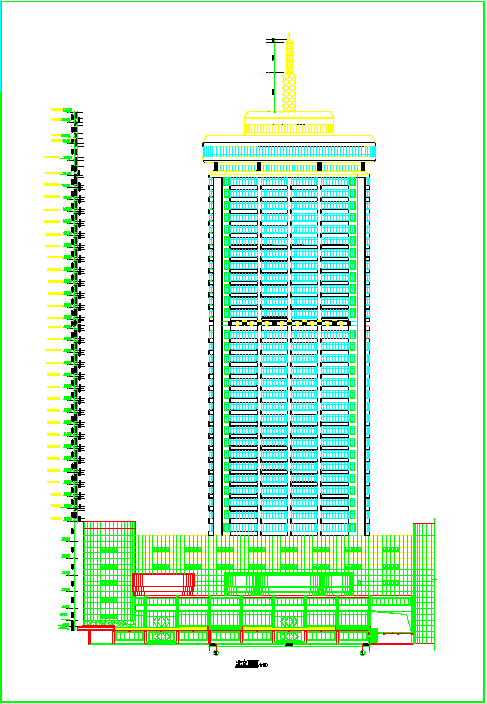 某三十七层高层商务公寓给排水设计图-图二