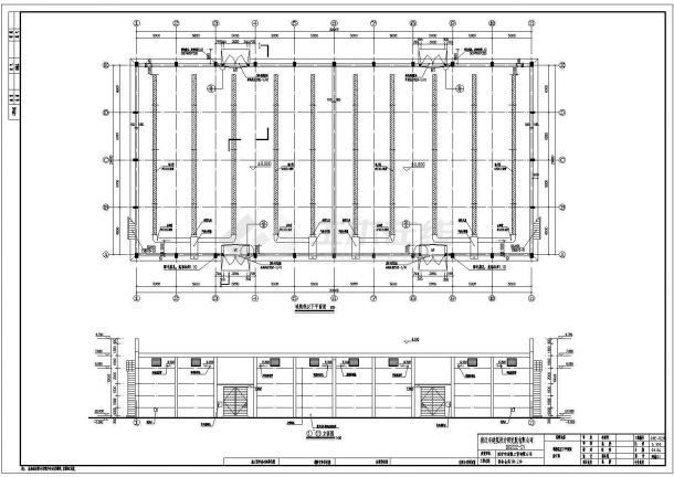 某郊区的平房仓单层结构土建设计规划图纸-图二