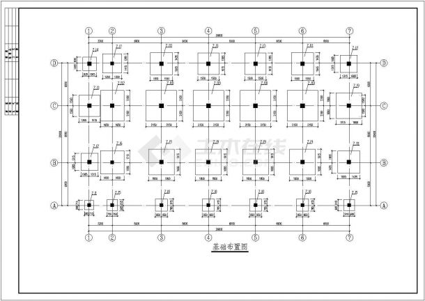 某地5层框架员工宿舍楼建筑、结构施工图-图二