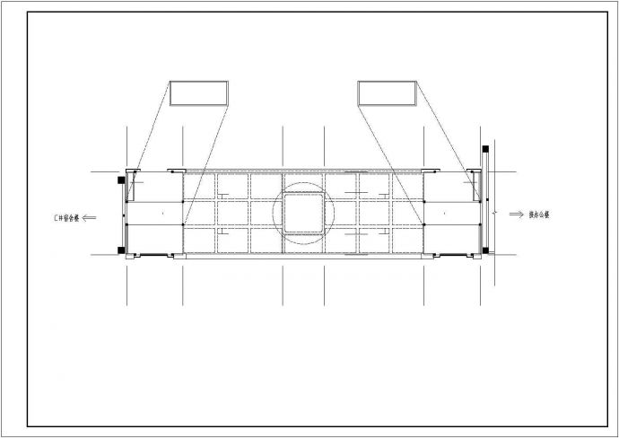 某地大型厂区大门二层CAD平立剖面施工详图_图1