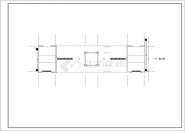 某地大型厂区大门二层CAD平立剖面施工详图-图二
