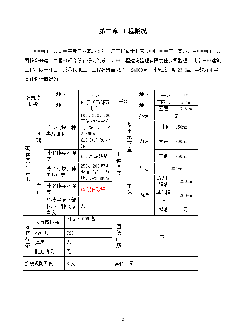 北京某厂房工程砌体结构施工方案-图二