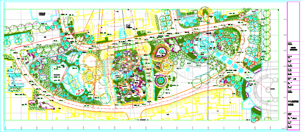 【上海】中心花园绿化CAD平面图-图一
