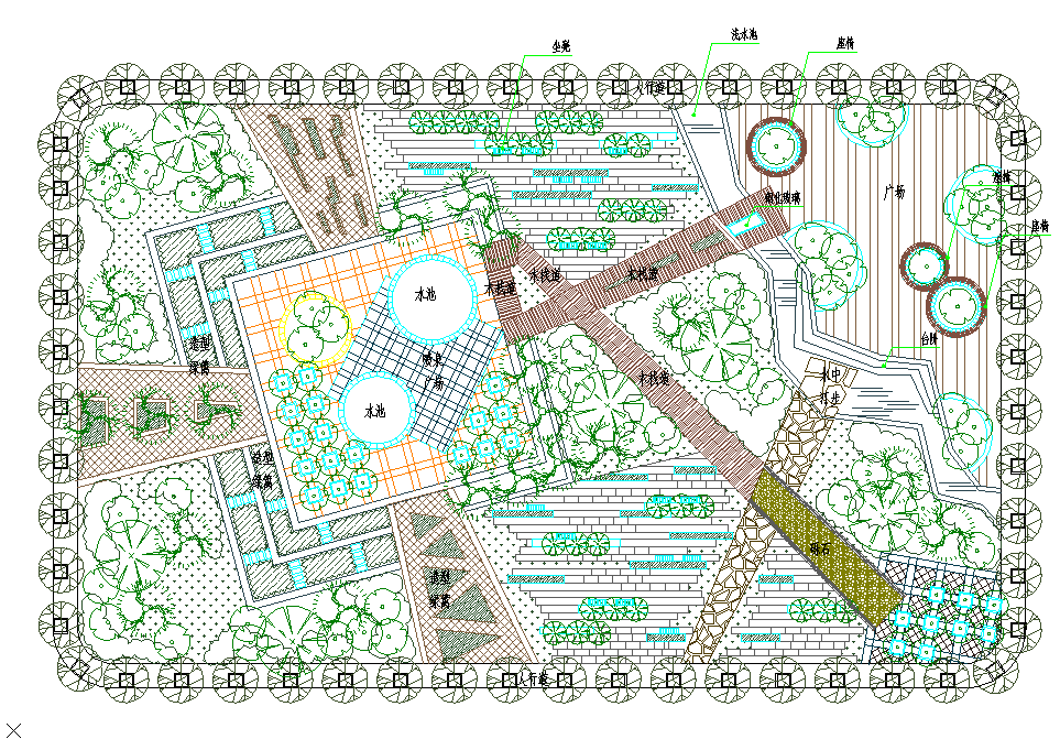 4000平米超现代广场景观规划设计