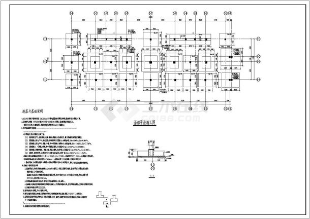 六层框架结构宿舍建筑、结构施工图纸-图二