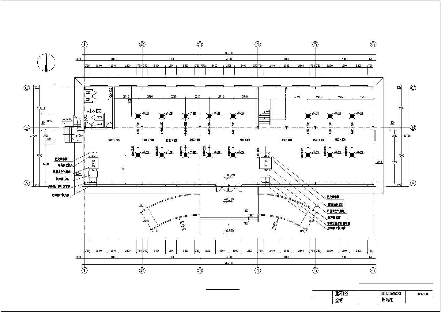 【温州】三层商场办公楼空调设计施工图