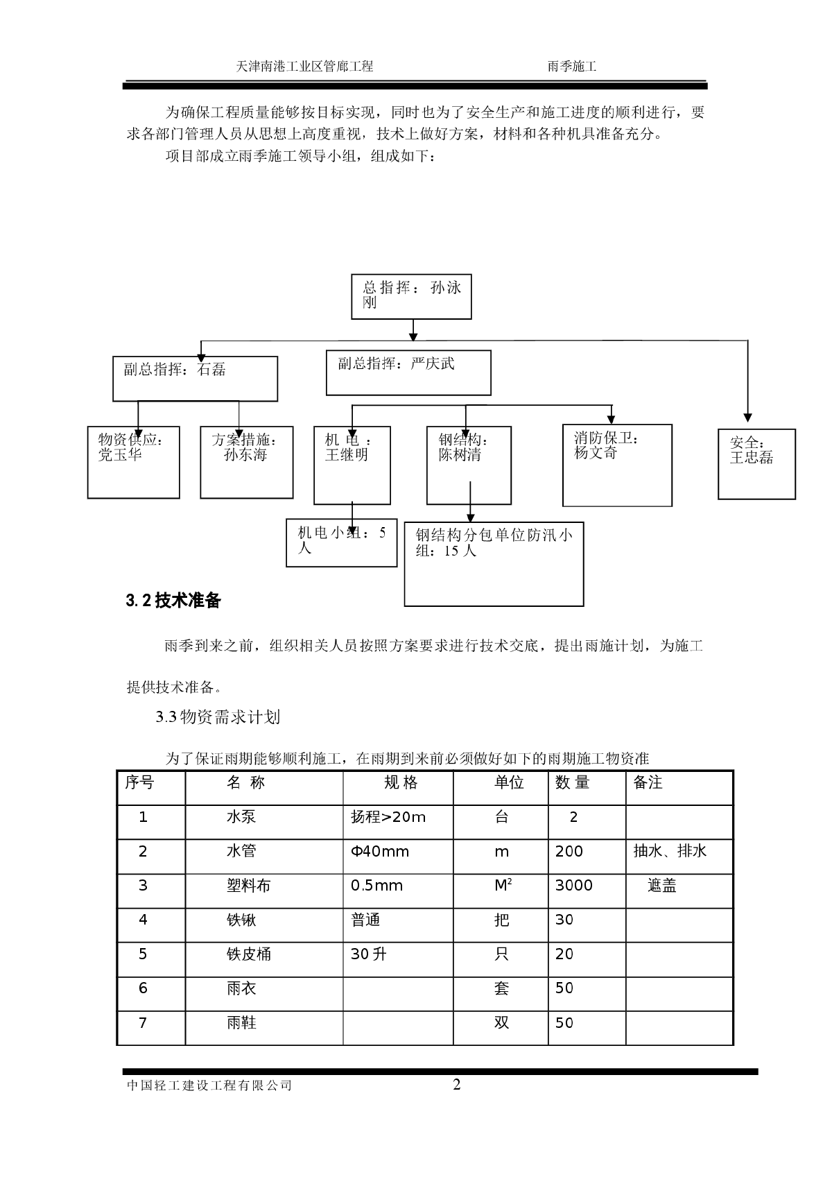 天津钢结构雨季施工方案-图二