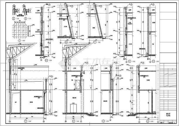 某大型体育馆风雨操场建筑施工图-图二