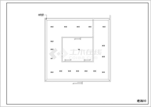 四合院建筑设计施工图-图一