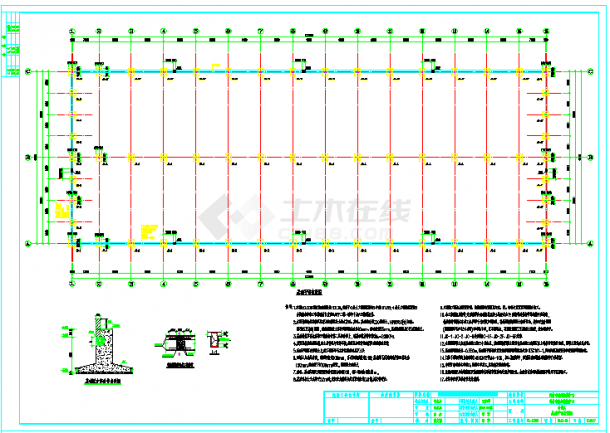 某48MX130M物流库全套结构设计施工图-图二