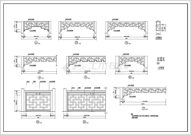 若干古桥经典样式设计施工图(6张)-图二