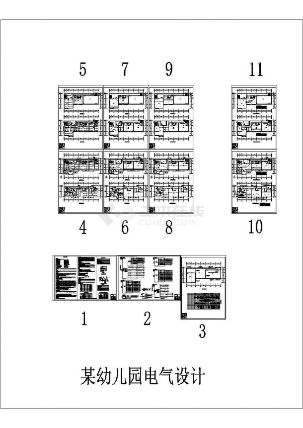 某小型幼儿园电气设计全套图纸-图二