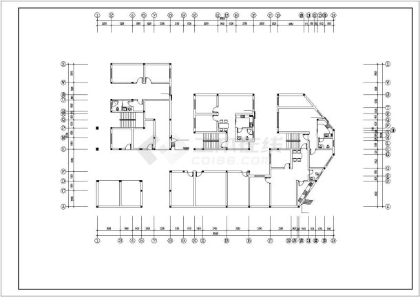 奥林花园2栋建筑给排水设计cad图-图二