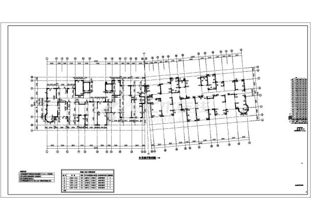 某7度区22层剪力墙结构住宅楼结构施工图-图二
