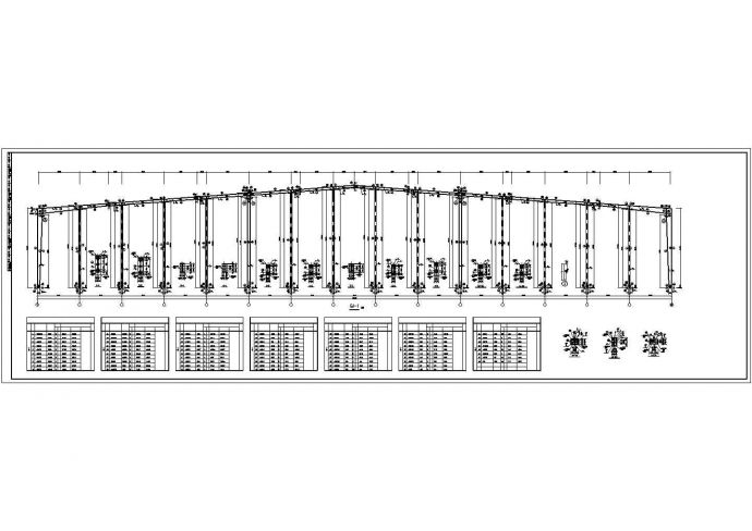 大跨度抽柱门式钢结构厂房结构设计施工图_图1