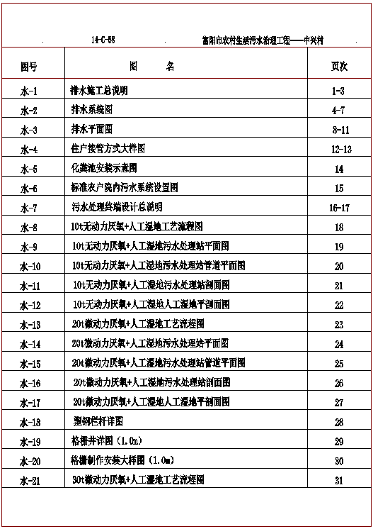 农村生活污水剖面CAD参考图